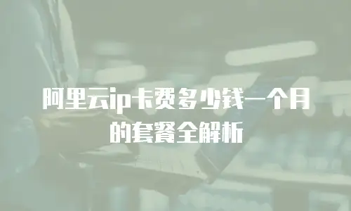 阿里云ip卡费多少钱一个月的套餐全解析