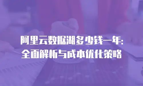 阿里云数据湖多少钱一年：全面解析与成本优化策略
