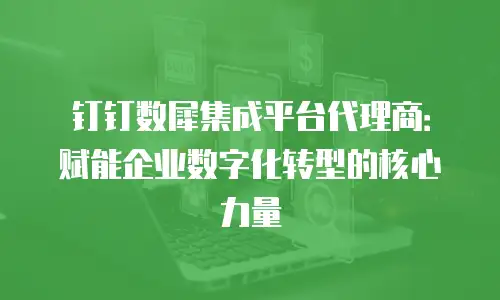 钉钉数犀集成平台代理商：赋能企业数字化转型的核心力量