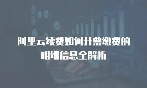 阿里云续费如何开票缴费的明细信息全解析