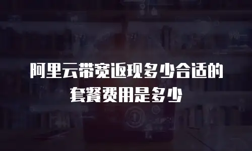 阿里云带宽返现多少合适的套餐费用是多少