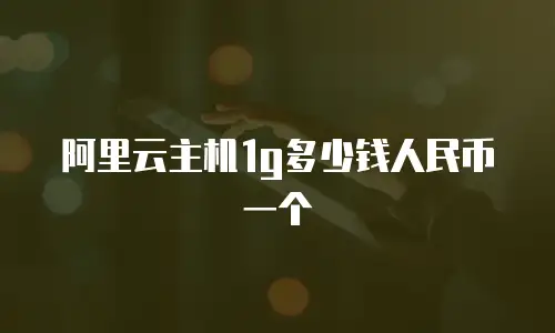 阿里云主机1g多少钱人民币一个