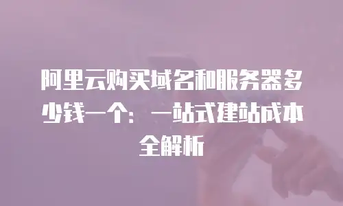 阿里云购买域名和服务器多少钱一个：一站式建站成本全解析