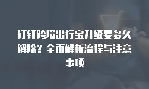 钉钉跨境出行宝升级要多久解除？全面解析流程与注意事项
