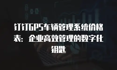 钉钉GPS车辆管理系统价格表：企业高效管理的数字化钥匙