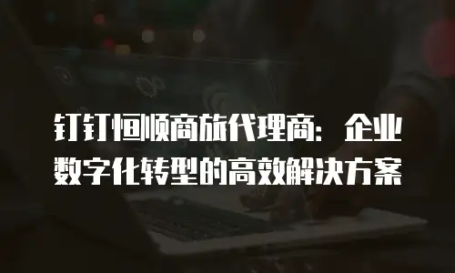 钉钉恒顺商旅代理商：企业数字化转型的高效解决方案