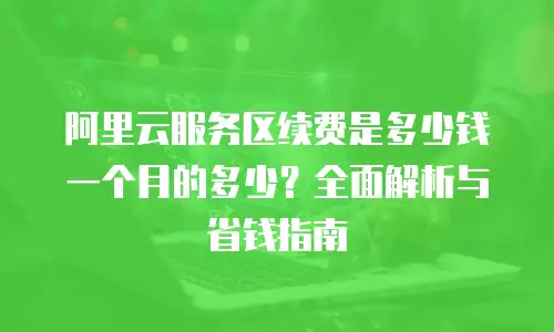 阿里云服务区续费是多少钱一个月的多少？全面解析与省钱指南