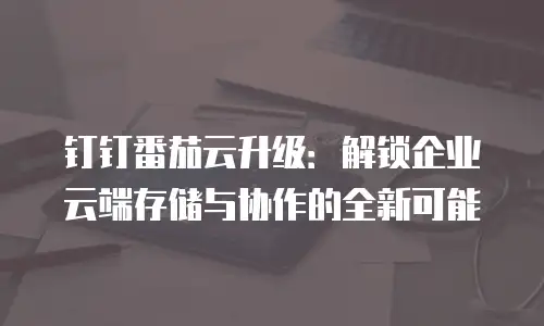钉钉番茄云升级：解锁企业云端存储与协作的全新可能