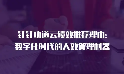 钉钉功道云绩效推荐理由：数字化时代的人效管理利器