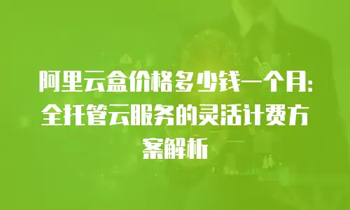 阿里云盒价格多少钱一个月：全托管云服务的灵活计费方案解析