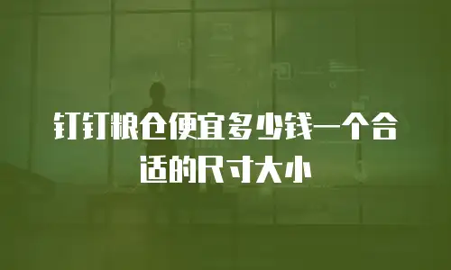 钉钉粮仓便宜多少钱一个合适的尺寸大小