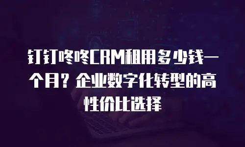 钉钉咚咚CRM租用多少钱一个月？企业数字化转型的高性价比选择