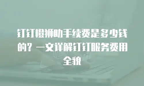 钉钉橙狮助手续费是多少钱的？一文详解钉钉服务费用全貌