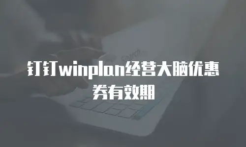 钉钉winplan经营大脑优惠券有效期
