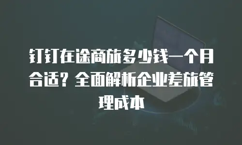 钉钉在途商旅多少钱一个月合适？全面解析企业差旅管理成本