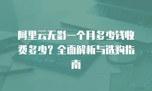 阿里云无影一个月多少钱收费多少？全面解析与选购指南