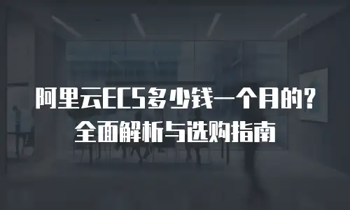 阿里云ECS多少钱一个月的？全面解析与选购指南