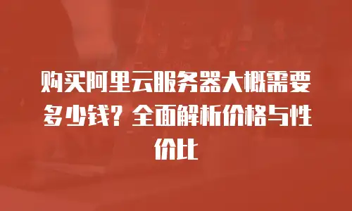 购买阿里云服务器大概需要多少钱？全面解析价格与性价比