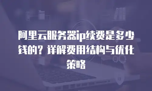 阿里云服务器ip续费是多少钱的？详解费用结构与优化策略