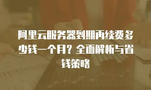 阿里云服务器到期再续费多少钱一个月？全面解析与省钱策略