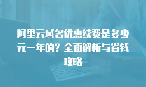 阿里云域名优惠续费是多少元一年的？全面解析与省钱攻略