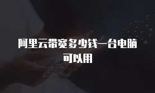 阿里云带宽多少钱一台电脑可以用