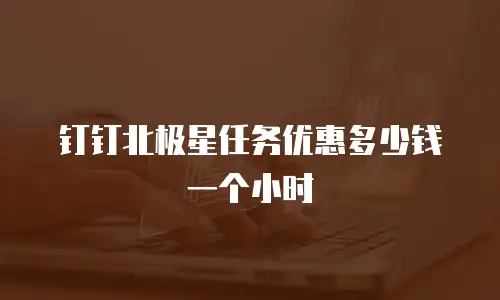钉钉北极星任务优惠多少钱一个小时
