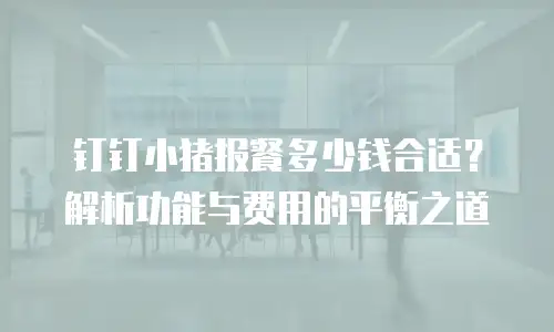 钉钉小猪报餐多少钱合适？解析功能与费用的平衡之道