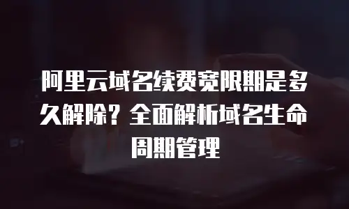 阿里云域名续费宽限期是多久解除？全面解析域名生命周期管理