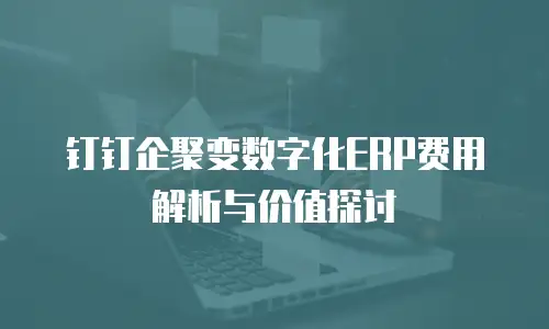 钉钉企聚变数字化ERP费用解析与价值探讨