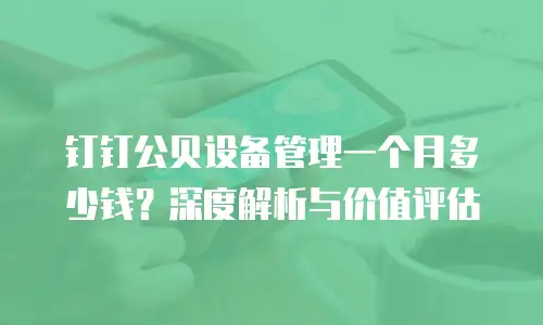 钉钉公贝设备管理一个月多少钱？深度解析与价值评估