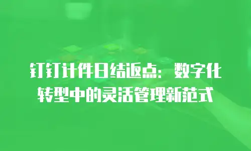 钉钉计件日结返点：数字化转型中的灵活管理新范式
