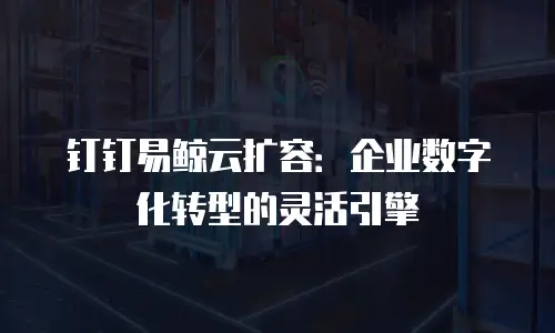 钉钉易鲸云扩容：企业数字化转型的灵活引擎