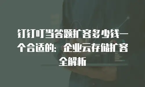 钉钉叮当答题扩容多少钱一个合适的：企业云存储扩容全解析
