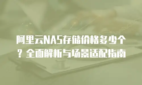 阿里云NAS存储价格多少个？全面解析与场景适配指南