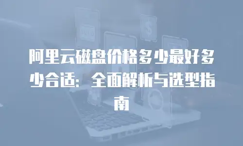 阿里云磁盘价格多少最好多少合适：全面解析与选型指南