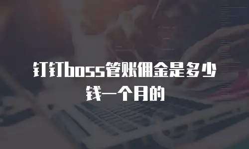 钉钉boss管账佣金是多少钱一个月的