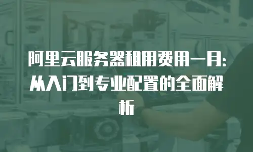 阿里云服务器租用费用一月：从入门到专业配置的全面解析