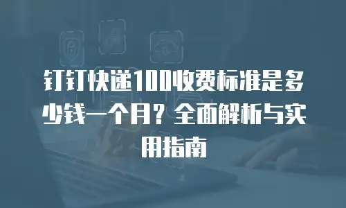 钉钉快递100收费标准是多少钱一个月？全面解析与实用指南
