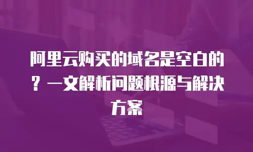 阿里云购买的域名是空白的？一文解析问题根源与解决方案