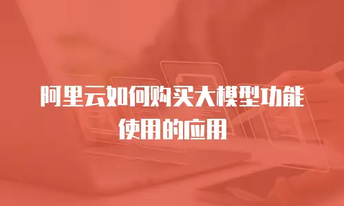 阿里云如何购买大模型功能使用的应用