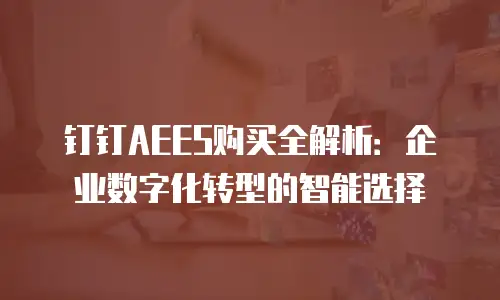 钉钉AEES购买全解析：企业数字化转型的智能选择