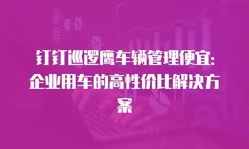 钉钉巡逻鹰车辆管理便宜：企业用车的高性价比解决方案