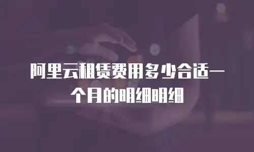 阿里云租赁费用多少合适一个月的明细明细