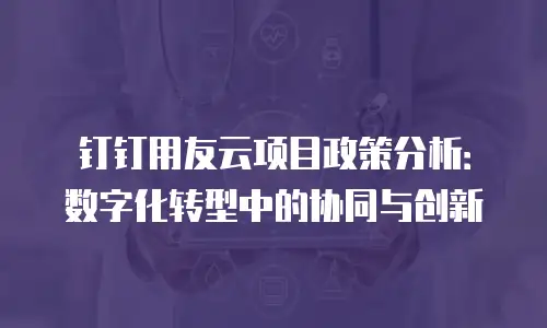 钉钉用友云项目政策分析：数字化转型中的协同与创新