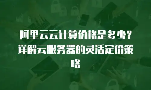 阿里云云计算价格是多少？详解云服务器的灵活定价策略