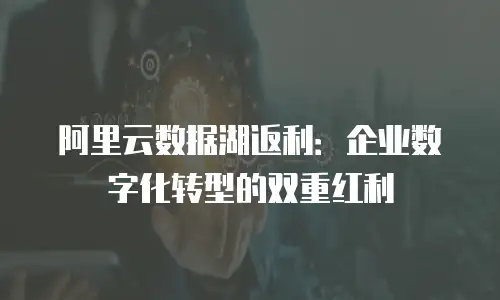 阿里云数据湖返利：企业数字化转型的双重红利