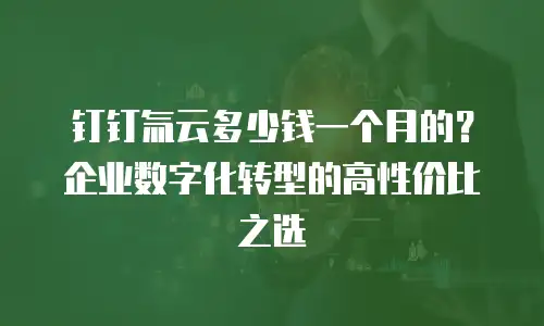 钉钉氚云多少钱一个月的？企业数字化转型的高性价比之选