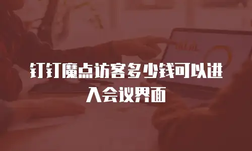 钉钉魔点访客多少钱可以进入会议界面