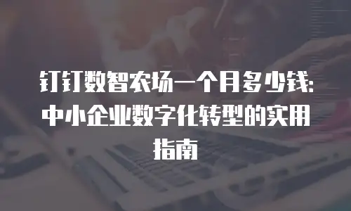 钉钉数智农场一个月多少钱：中小企业数字化转型的实用指南